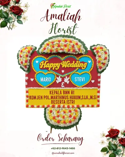 Karangan Papan Bunga Pernikahan di Cijulang